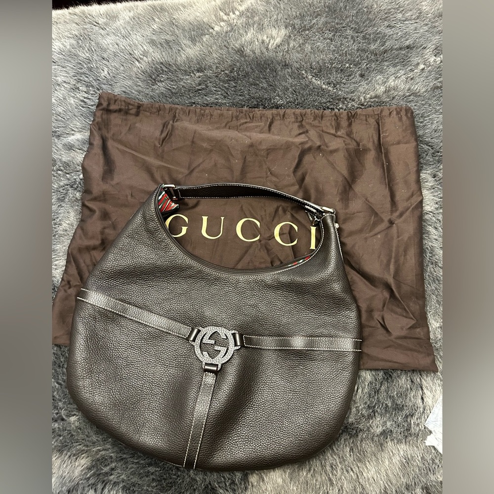 Gucci Vintage Leather Hobo Bag